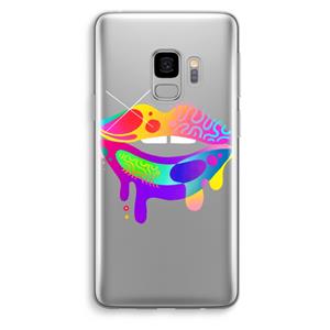 CaseCompany Lip Palette: Samsung Galaxy S9 Transparant Hoesje