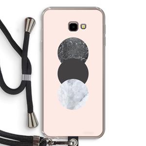 CaseCompany Marmeren cirkels: Samsung Galaxy J4 Plus Transparant Hoesje met koord