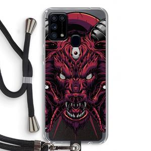 CaseCompany Hell Hound and Serpents: Samsung Galaxy M31 Transparant Hoesje met koord