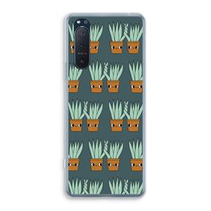 CaseCompany Sansevieria: Sony Xperia 5 II Transparant Hoesje