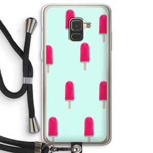 CaseCompany Waterijsje: Samsung Galaxy A8 (2018) Transparant Hoesje met koord