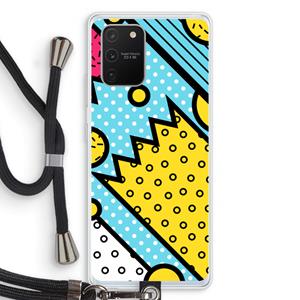 CaseCompany Pop Art #1: Samsung Galaxy S10 Lite Transparant Hoesje met koord