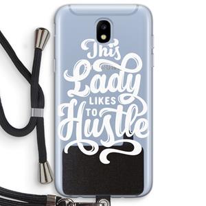 CaseCompany Hustle Lady: Samsung Galaxy J5 (2017) Transparant Hoesje met koord