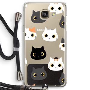 CaseCompany Katten: Samsung Galaxy A5 (2016) Transparant Hoesje met koord