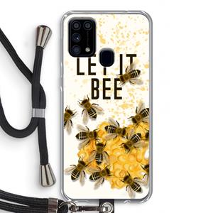 CaseCompany Let it bee: Samsung Galaxy M31 Transparant Hoesje met koord