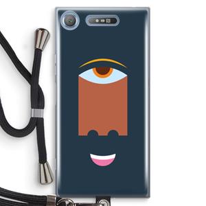 CaseCompany Mono M: Sony Xperia XZ1 Transparant Hoesje met koord