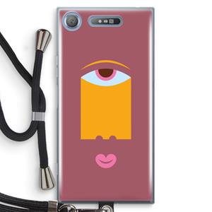 CaseCompany Mono V: Sony Xperia XZ1 Transparant Hoesje met koord