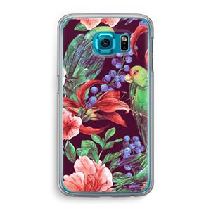 CaseCompany Papegaaien: Samsung Galaxy S6 Transparant Hoesje