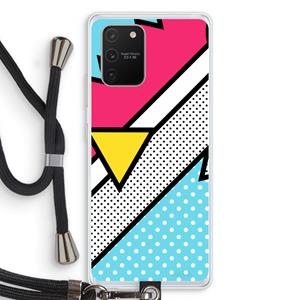 CaseCompany Pop Art #3: Samsung Galaxy S10 Lite Transparant Hoesje met koord
