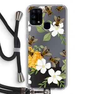 CaseCompany No flowers without bees: Samsung Galaxy M31 Transparant Hoesje met koord