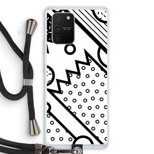 CaseCompany Pop Art #4: Samsung Galaxy S10 Lite Transparant Hoesje met koord