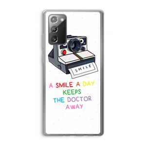CaseCompany Smile: Samsung Galaxy Note 20 / Note 20 5G Transparant Hoesje