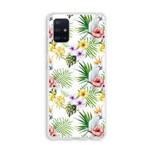 CaseCompany Gele kuif: Galaxy A51 4G Transparant Hoesje