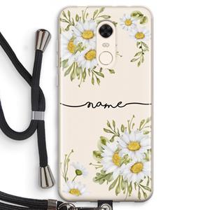 CaseCompany Daisies: Xiaomi Redmi 5 Transparant Hoesje met koord