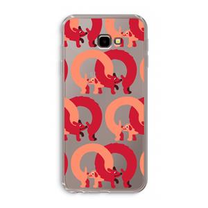 CaseCompany Dogs: Samsung Galaxy J4 Plus Transparant Hoesje