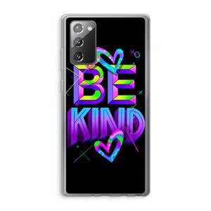 CaseCompany Be Kind: Samsung Galaxy Note 20 / Note 20 5G Transparant Hoesje