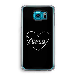 CaseCompany Friends heart black: Samsung Galaxy S6 Transparant Hoesje