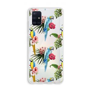 CaseCompany Kleurrijke papegaaien: Galaxy A51 4G Transparant Hoesje