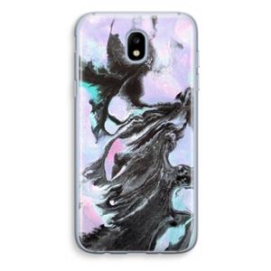 CaseCompany Pastel zwart: Samsung Galaxy J5 (2017) Transparant Hoesje