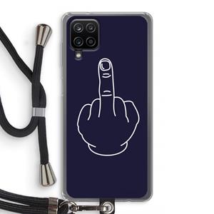 CaseCompany F**k U: Samsung Galaxy A12 Transparant Hoesje met koord