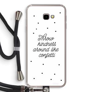 CaseCompany Confetti: Samsung Galaxy J4 Plus Transparant Hoesje met koord