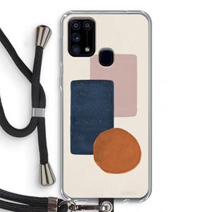 CaseCompany Geo #3: Samsung Galaxy M31 Transparant Hoesje met koord