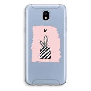 CaseCompany Zwart-wit cactus: Samsung Galaxy J5 (2017) Transparant Hoesje
