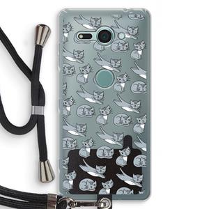CaseCompany Poezen: Sony Xperia XZ2 Compact Transparant Hoesje met koord