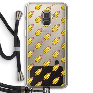 CaseCompany Waterijsjes: Samsung Galaxy A8 (2018) Transparant Hoesje met koord
