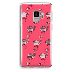 CaseCompany Flamingo: Samsung Galaxy S9 Transparant Hoesje