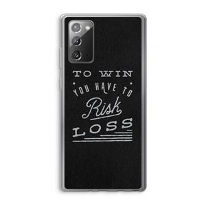 CaseCompany Risk loss: Samsung Galaxy Note 20 / Note 20 5G Transparant Hoesje