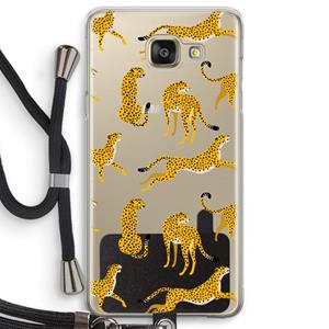 CaseCompany Luipaard: Samsung Galaxy A5 (2016) Transparant Hoesje met koord
