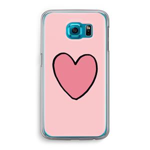 CaseCompany Hartje: Samsung Galaxy S6 Transparant Hoesje