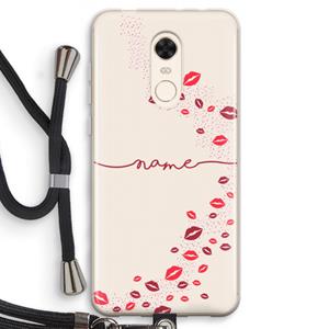 CaseCompany Kusjes: Xiaomi Redmi 5 Transparant Hoesje met koord
