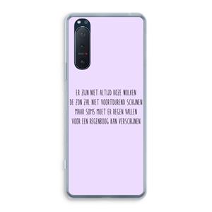 CaseCompany Regenboog: Sony Xperia 5 II Transparant Hoesje