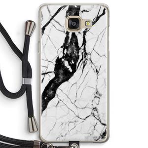 CaseCompany Witte marmer 2: Samsung Galaxy A5 (2016) Transparant Hoesje met koord