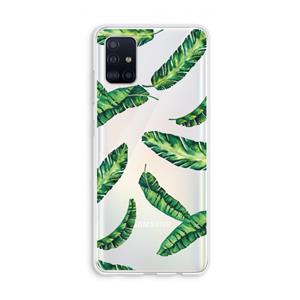 CaseCompany Lange bladeren: Galaxy A51 4G Transparant Hoesje