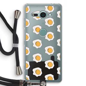 CaseCompany Bacon to my eggs #1: Sony Xperia XZ2 Compact Transparant Hoesje met koord
