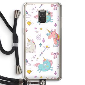 CaseCompany Fantasiewereld: Samsung Galaxy A8 (2018) Transparant Hoesje met koord