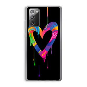 CaseCompany Melts My Heart: Samsung Galaxy Note 20 / Note 20 5G Transparant Hoesje