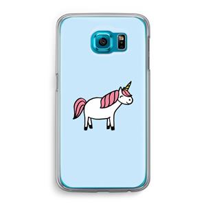 CaseCompany Eenhoorn: Samsung Galaxy S6 Transparant Hoesje