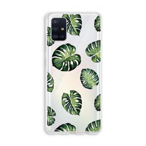 CaseCompany Tropische bladeren: Galaxy A51 4G Transparant Hoesje