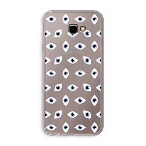 CaseCompany Eyes pattern: Samsung Galaxy J4 Plus Transparant Hoesje