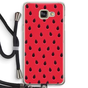 CaseCompany Watermelon: Samsung Galaxy A5 (2016) Transparant Hoesje met koord