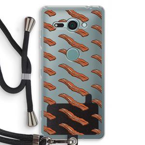 CaseCompany Bacon to my eggs #2: Sony Xperia XZ2 Compact Transparant Hoesje met koord