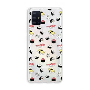 CaseCompany Sushi time: Galaxy A51 4G Transparant Hoesje