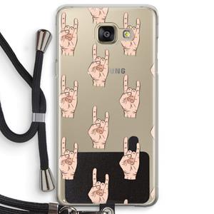 CaseCompany Rock: Samsung Galaxy A5 (2016) Transparant Hoesje met koord