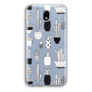 CaseCompany Cactusmotief: Samsung Galaxy J5 (2017) Transparant Hoesje