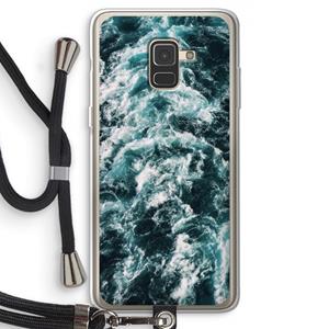 CaseCompany Zee golf: Samsung Galaxy A8 (2018) Transparant Hoesje met koord