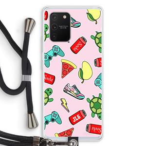 CaseCompany Things Jamie Loves: Samsung Galaxy S10 Lite Transparant Hoesje met koord